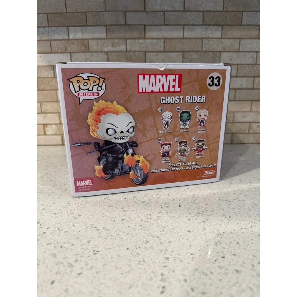 Funko‎ Pop Marvel Ghost Rider #33 PX Previews GITD Glow Flames Vinyl